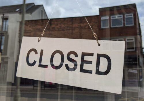 A closed sign.